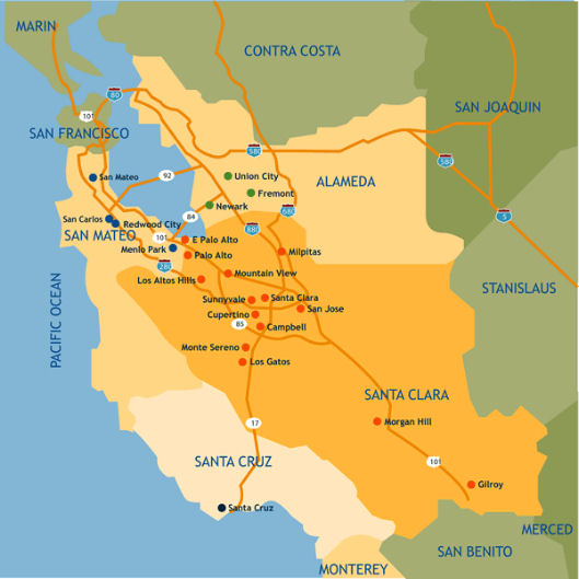 Mappa Silicon Valley